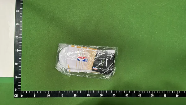 Black Cushioned Crew Sports Socks — warehouse QC photo 3