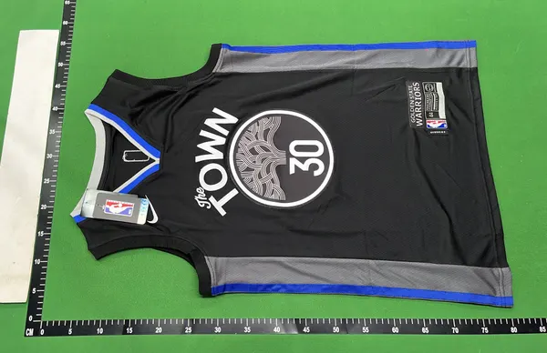 Blue Sleeveless Basketball Jersey With Team Graphic — warehouse QC photo 2