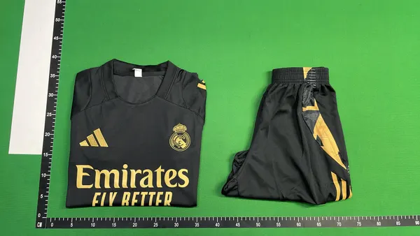 Navy And Mint Football Training Kit Set (Grey) — warehouse QC photo 5