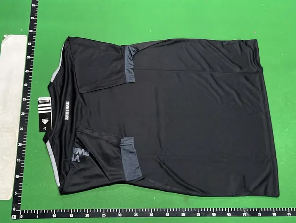 White Short-Sleeve Soccer Jersey With Chest Crest (Black) — warehouse QC photo 3