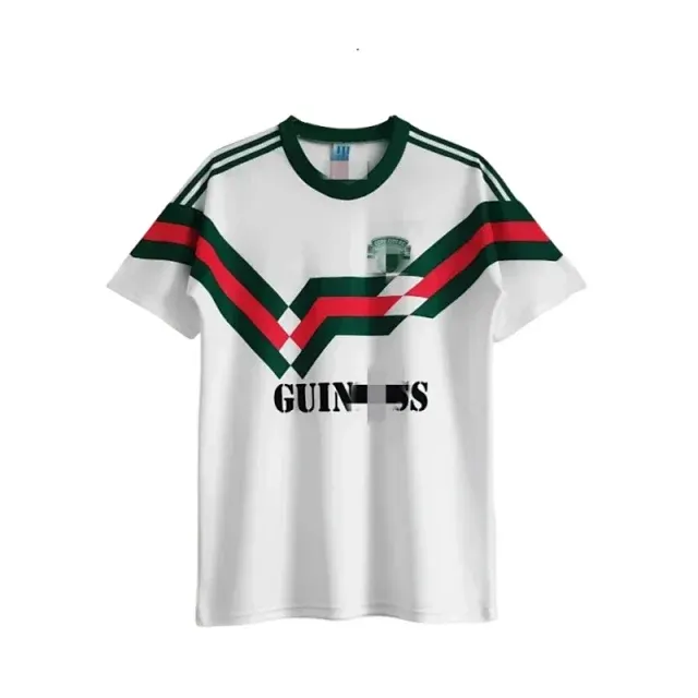 Retro Blue And White Striped Soccer Jersey — merchant catalogue photo