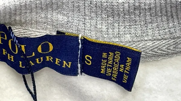 Navy Crewneck Sweatshirt With Teddy Bear Print — warehouse QC photo 1