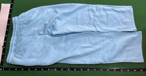 Grey Raglan Hoodie With White Hood Lining — warehouse QC photo 3