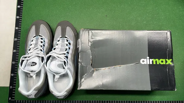 Pink Gradient Wavy Panel Running Sneakers — warehouse QC photo 1