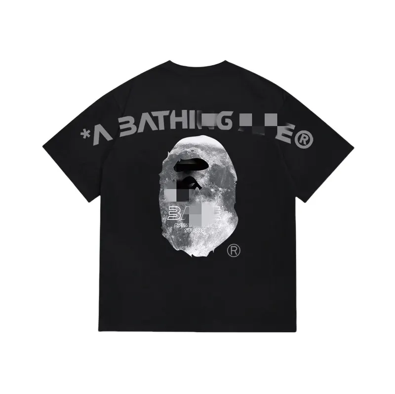 Black T-Shirt With Cartoon Face Graphic Print (Purple) — merchant catalogue photo