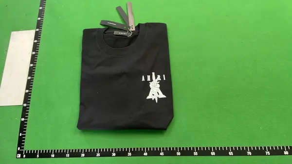 Black Oversized T-Shirt With Block Letter Print (Black) — warehouse QC photo 4