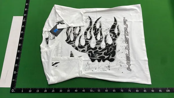 Black Oversized T-Shirt With 08 Number Print (White) — warehouse QC photo 2