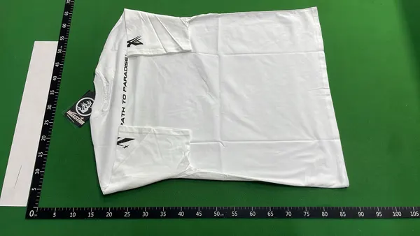 Black Oversized T-Shirt With 08 Number Print (White) — warehouse QC photo 3