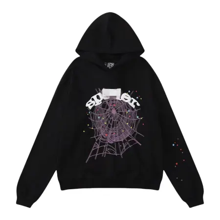 Black Spiderweb Graphic Pullover Hoodie (S–XL) — merchant catalogue photo