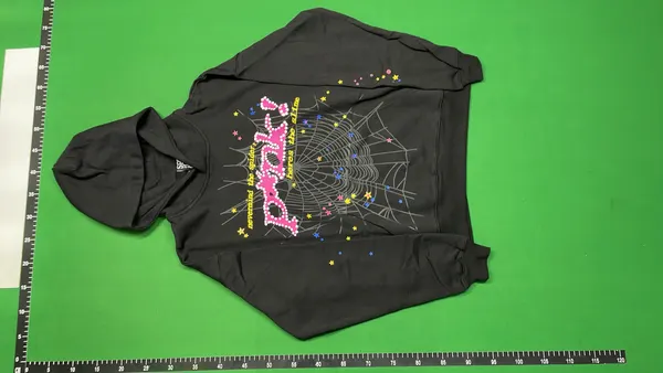 Black Spiderweb Graphic Pullover Hoodie (S–XL) — warehouse QC photo 2