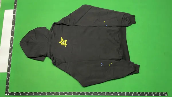 Black Spiderweb Graphic Pullover Hoodie (S–XL) — warehouse QC photo 3
