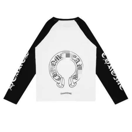 Scrollwork Print Long Sleeve Tee (Black) — merchant catalogue photo