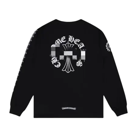 Scrollwork Print Long Sleeve Tee (Grey) — merchant catalogue photo