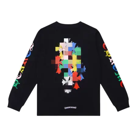 Scrollwork Print Long Sleeve Tee (White) — merchant catalogue photo