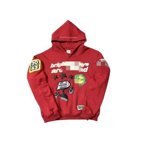 Black Planet Graphic Print Pullover Hoodie (Blue) — merchant catalogue photo