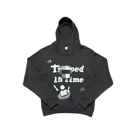 Black Planet Graphic Print Pullover Hoodie (Grey) — merchant catalogue photo
