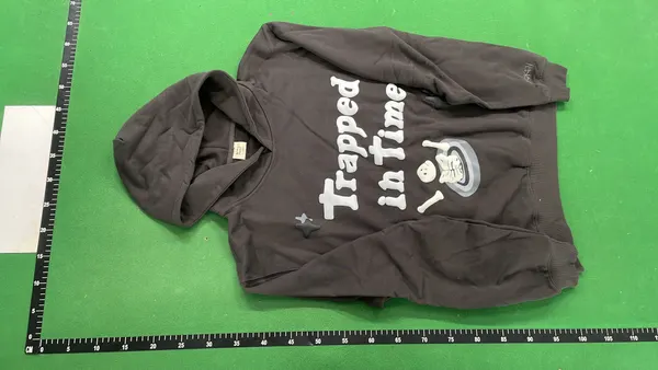 Black Planet Graphic Print Pullover Hoodie (Grey) — warehouse QC photo 2