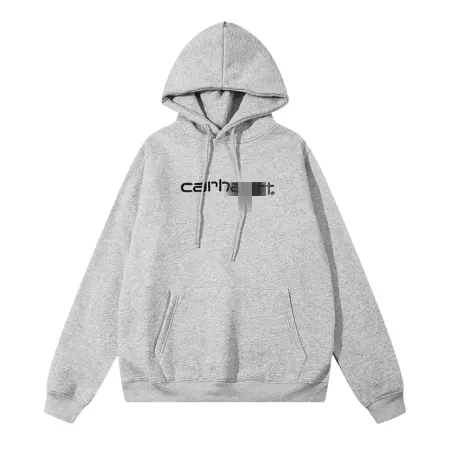 Gray Pullover Hoodie With Chest Wordmark Print — merchant catalogue photo