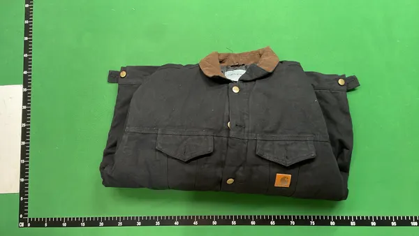 Khaki Canvas Work Jacket With Corduroy Collar (Khaki) — warehouse QC photo 4