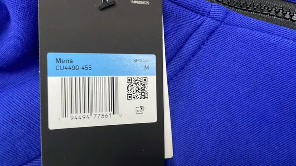 Zip-Up Hooded Track Jacket With Chevron Panel — warehouse QC photo 1