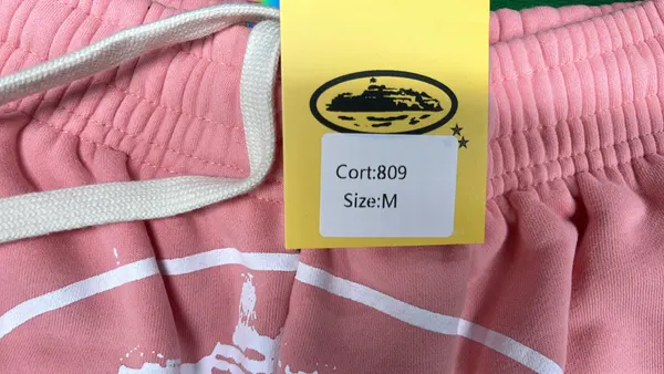 Black Mesh Shorts With Oval Logo Print — warehouse QC photo 1