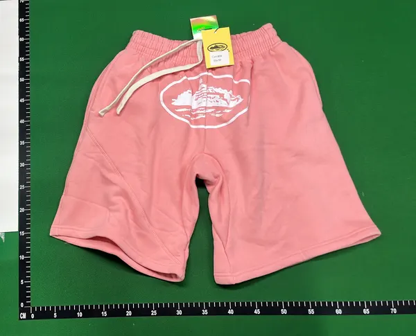 Black Mesh Shorts With Oval Logo Print (Blue) — warehouse QC photo 2