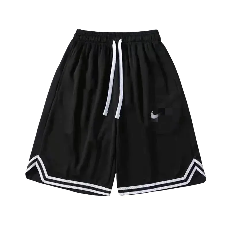 Black Mesh Basketball Shorts With Striped Hem (M–XXXXL) — merchant catalogue photo