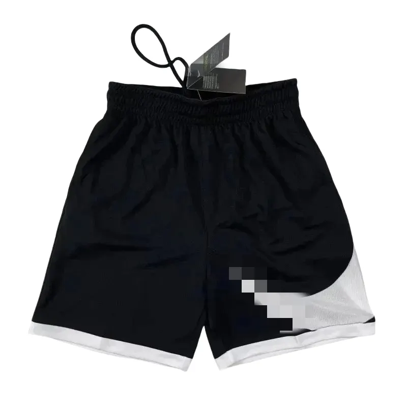 Black Mesh Basketball Shorts With Striped Hem (#5) — merchant catalogue photo