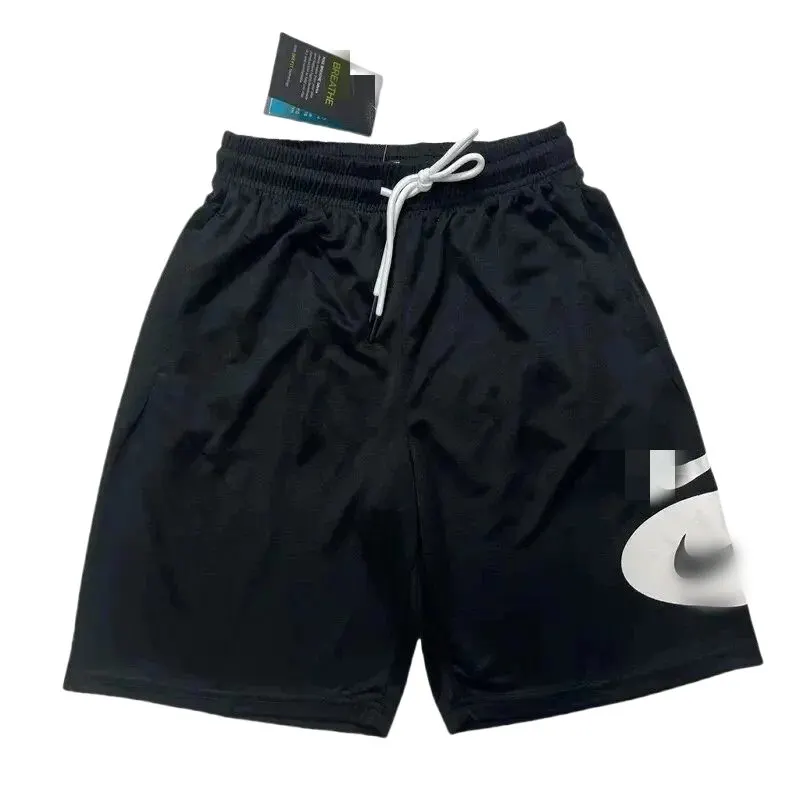 Black Mesh Basketball Shorts With Striped Hem (#6) — merchant catalogue photo