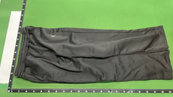 Black Baggy Wide Leg Sweatpants (Grey) — warehouse QC photo 2