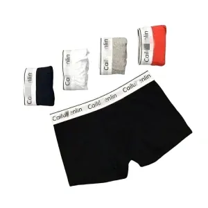Black Boxer Briefs With Printed Elastic Waistband — merchant catalogue photo