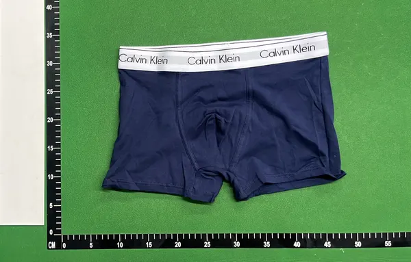 Black Boxer Briefs With Printed Elastic Waistband — warehouse QC photo 2