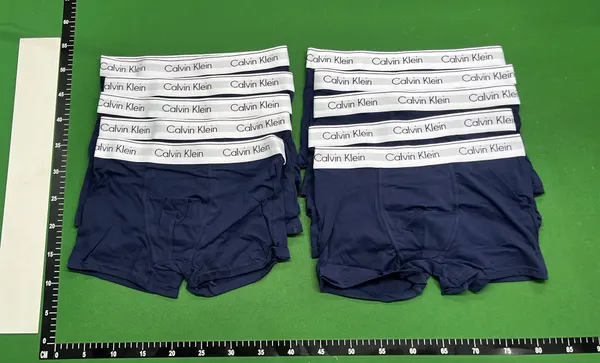 Black Boxer Briefs With Printed Elastic Waistband — warehouse QC photo 4