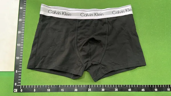 Black Boxer Briefs With Printed Elastic Waistband — warehouse QC photo 6