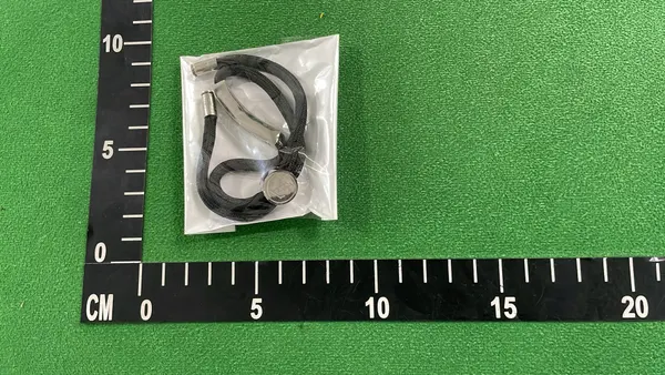 Black Cord Bracelet With Silver Bar — warehouse QC photo 5