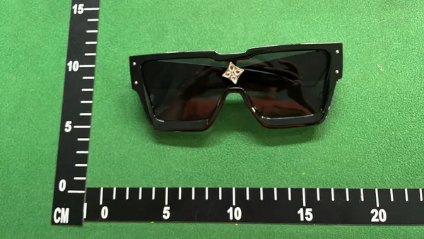 Oversized Square Black Gradient Sunglasses — warehouse QC photo 1