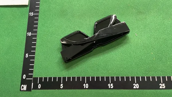 Oversized Square Black Gradient Sunglasses — warehouse QC photo 2