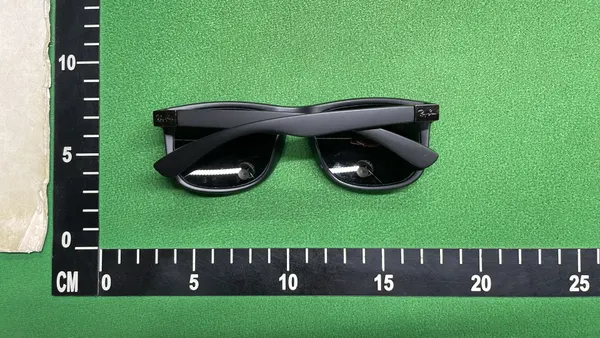 Black Square Sunglasses With Dark Tinted Lenses — warehouse QC photo 5