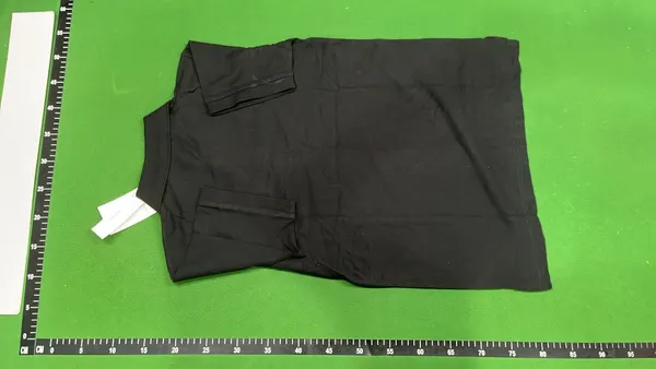 Cotton Polo Shirt With Red Heart Chest Patch — warehouse QC photo 3