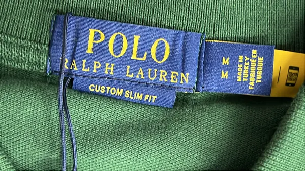 Navy Pique Polo Shirt With Crest Embroidery — warehouse QC photo 1