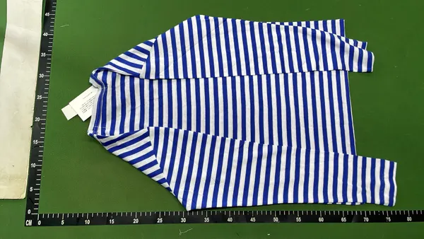 Black Striped Long Sleeve Top With Heart Patch — warehouse QC photo 3