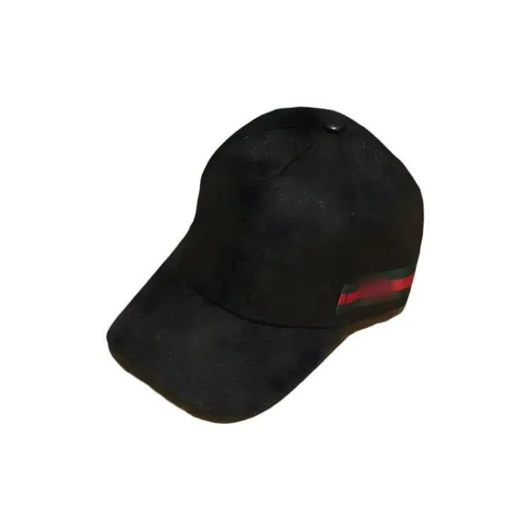 Black Monogram Jacquard Baseball Cap With Stripe (Black) — merchant catalogue photo