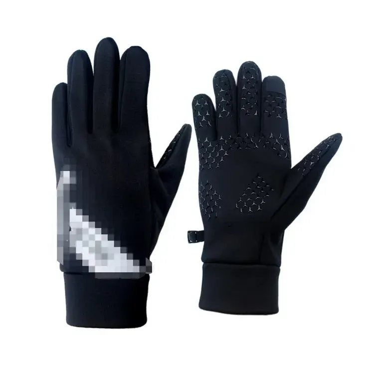 Black Touchscreen Gloves With Silicone Grip Palms — merchant catalogue photo