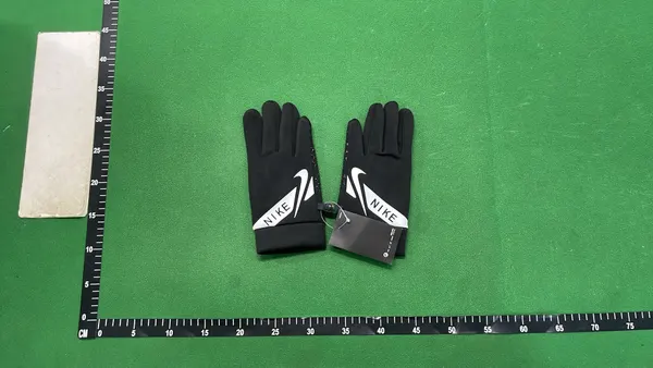 Black Touchscreen Gloves With Silicone Grip Palms — warehouse QC photo 1