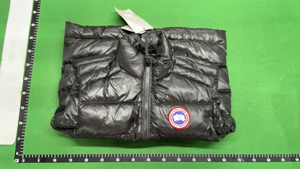 Lightweight Quilted Down Vest With Stand Collar — warehouse QC photo 4