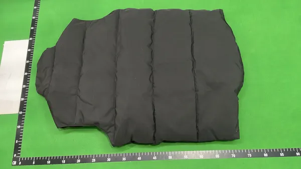 Black Quilted Sleeveless Puffer Vest — warehouse QC photo 3