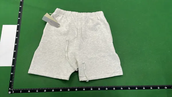 Heather Grey Tee And Drawstring Shorts Set — warehouse QC photo 3
