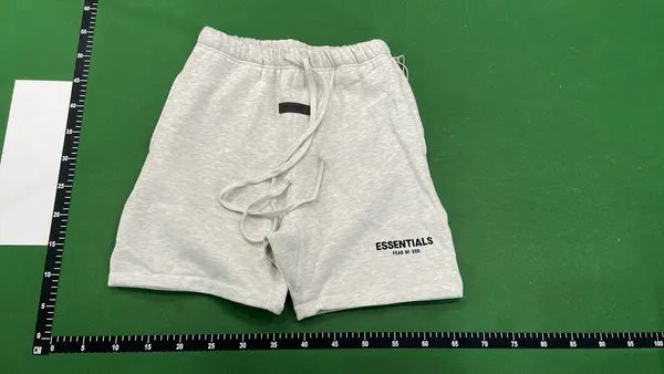 Heather Grey Tee And Drawstring Shorts Set (Grey) — warehouse QC photo 2