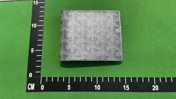 Black Chevron Print Bifold Wallet — warehouse QC photo 2