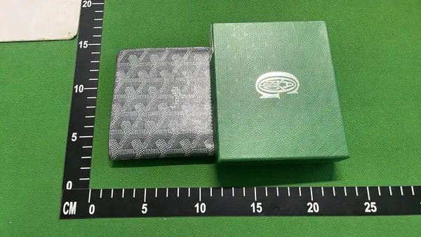 Black Chevron Print Bifold Wallet — warehouse QC photo 3